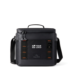 Kühltasche mit verstellbarem Schultergurt und Taschen Nordic Drift Storm10L farbe schwarz Ansicht mit Druckbereich