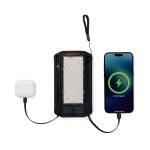 Faltbare Solar-Powerbank mit Schnellladung Nordic Drift Titan 10000mAh farbe schwarz dritte Ansicht