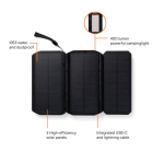 Faltbare Solar-Powerbank mit Schnellladung Nordic Drift Titan 10000mAh farbe schwarz