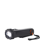 Notfalltaschenlampe mit Kurbel 2000mAh Nordic Drift Everest farbe schwarz Ansicht mit Druckbereich