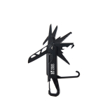 Multifunktionswerkzeug mit 12 Funktionen und Karabiner Nordic Drift Adventure farbe schwarz Ansicht mit Druckbereich