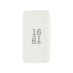 Ultraflaches Ladegerät mit Reiseadaptern und USB-C 65W farbe weiß Ansicht mit Logo