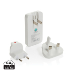 Ultraflaches Ladegerät mit Reiseadaptern und USB-C 65W farbe weiß