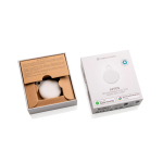 Intelligenter Tracker mit Licht, kompatibel mit iOS und Android farbe weiß Ansicht mit Box