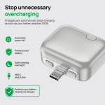 Intelligenter USB-C-Ladeadapter mit Überladeschutz 140W farbe silber