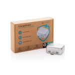 Intelligenter USB-C-Ladeadapter mit Überladeschutz 140W farbe silber Ansicht mit Box