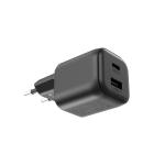 Kompaktes, umweltfreundliches USB-Ladegerät mit EU-Stecker 100W farbe schwarz dritte Ansicht