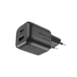 Kompaktes, umweltfreundliches USB-Ladegerät mit EU-Stecker 100W farbe schwarz vierte Ansicht