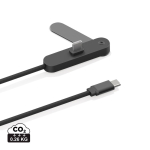 USB-C-auf-USB-C-Ladekabel mit verstellbarem Handyhalter 65W farbe schwarz