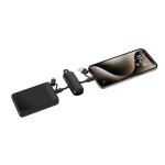 Schlüsselanhänger-Ladekabel aus recyceltem Kunststoff 4-in-1, Schnellladen 100W farbe schwarz zweite Ansicht