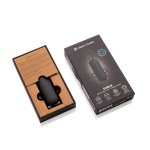 Schlüsselanhänger-Ladekabel aus recyceltem Kunststoff 4-in-1, Schnellladen 100W farbe schwarz Ansicht mit Box