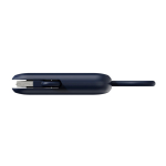 Schlüsselanhänger-Ladekabel aus recyceltem Kunststoff 4-in-1, Schnellladen 100W farbe blau fünfte Ansicht
