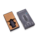 Schlüsselanhänger-Ladekabel aus recyceltem Kunststoff 4-in-1, Schnellladen 100W farbe blau Ansicht mit Box