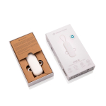 Schlüsselanhänger-Ladekabel aus recyceltem Kunststoff 4-in-1, Schnellladen 100W farbe weiß Ansicht mit Box