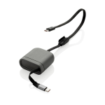 Einziehbares USB-C-auf-USB-C-Ladekabel 120 cm 16 Pins 100 W farbe grau