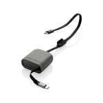 Einziehbares USB-C-auf-USB-C-Ladekabel 120 cm 16 Pins 100 W farbe grau