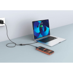 Ladekabel mit zwei USB-C-Ausgängen und Schnellladefunktion, 100 W farbe schwarz Lifestyle-Bild