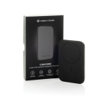 Ultraflache Powerbank, 4 mm, mit kabelloser Ladefunktion, 3.000 mAh farbe schwarz Ansicht mit Box