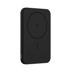 Ultradünne magnetische Qi2.2-Powerbank aus recyceltem Aluminium, 5.000 mAh farbe schwarz