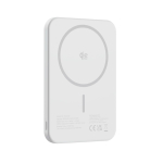 Ultradünne magnetische Qi2.2-Powerbank aus recyceltem Aluminium, 5.000 mAh farbe silber