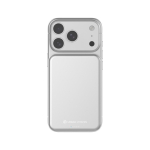 Ultradünne magnetische Qi2.2-Powerbank aus recyceltem Aluminium, 5.000 mAh farbe silber zehnte Ansicht