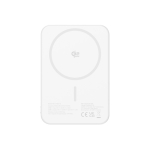 Ultradünne magnetische Qi2.2-Powerbank aus recyceltem Aluminium, 5.000 mAh farbe silber dritte Ansicht