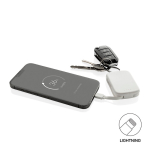 Powerbank als Schlüsselanhänger mit integrierten Kabeln, 2.000 mAh farbe weiß dritte Ansicht