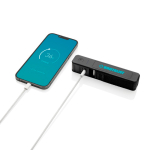 5-in-1-Powerbank mit Gepäckwaage und Taschenlampe, 2.600 mAh, Swiss Peak farbe schwarz Ansicht mit Logo