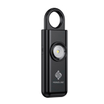 Intelligenter persönlicher Alarm mit Licht und USB-C-Ladung 150 dB farbe schwarz Ansicht mit Logo