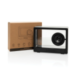 Transparenter kabelloser Lautsprecher mit integrierter RGB-Beleuchtung und USB-C 5W farbe schwarz Ansicht mit Box