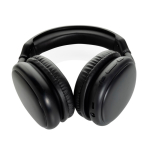 Faltbare Over-Ear-Kopfhörer mit austauschbarem USB-C-Akku farbe schwarz dritte Ansicht