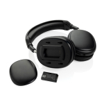 Faltbare Over-Ear-Kopfhörer mit austauschbarem USB-C-Akku farbe schwarz vierte Ansicht
