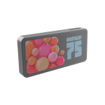 Ultradünner Lautsprecher, IPX5, 10 W farbe grau zweite Ansicht mit Logo