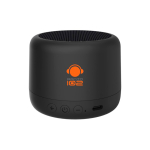 Kompakter kabelloser Lautsprecher mit Bluetooth 5.3 und 3 W Klang farbe schwarz Ansicht mit Logo