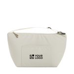 Kühltasche mit verstellbarem Schultergurt und Fronttasche 8 L farbe beige Ansicht mit Druckbereich