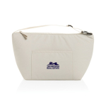 Kühltasche mit verstellbarem Schultergurt und Fronttasche 8 L farbe beige Ansicht mit Logo