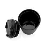 Thermobecher aus Kunststoff für Kaffee mit tropfsicherem Deckel 220 ml farbe schwarz siebte Ansicht