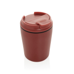 Thermobecher aus Kunststoff für Kaffee mit tropfsicherem Deckel 220 ml farbe rot