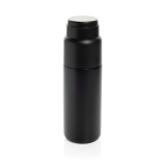 Thermoflasche mit integrierter Bechertasse, auslaufsicher und vakuumisoliert 500 ml farbe schwarz