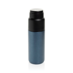 Thermoflasche mit integrierter Bechertasse, auslaufsicher und vakuumisoliert 500 ml farbe marineblau