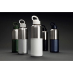 Auslaufsichere Flasche mit Trageschlaufe und Schraubdeckel 750 ml farbe schwarz Lifestyle-Bild