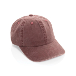 6-Panel-Cap in gewaschener Optik aus recycelter Baumwolle 270 g/m² farbe dunkelbraun