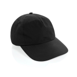 Leichte und atmungsaktive 5-Panel-Kappe aus recyceltem Nylon farbe schwarz