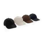 Leichte und atmungsaktive 5-Panel-Kappe aus recyceltem Nylon farbe schwarz Ansicht in verschiedenen Farben