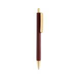 Ergonomischer Dreikant-Kugelschreiber mit Soft-Touch, blaue Tinte farbe braun
