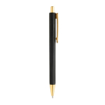 Ergonomischer Dreikant-Kugelschreiber mit Soft-Touch, blaue Tinte farbe schwarz dritte Ansicht