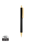 Ergonomischer Dreikant-Kugelschreiber mit Soft-Touch, blaue Tinte farbe schwarz