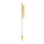 Ergonomischer Dreikant-Kugelschreiber mit Soft-Touch, blaue Tinte farbe weiß
