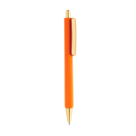Ergonomischer Dreikant-Kugelschreiber mit Soft-Touch, blaue Tinte farbe orange