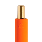 Ergonomischer Dreikant-Kugelschreiber mit Soft-Touch, blaue Tinte farbe orange vierte Ansicht
